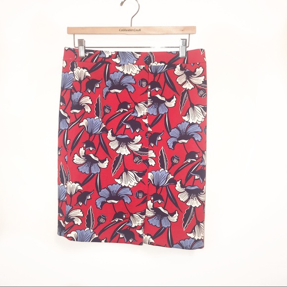 J.Crew Factory Floral Pencil Skirt-4 NWOT - Picture 2 of 8